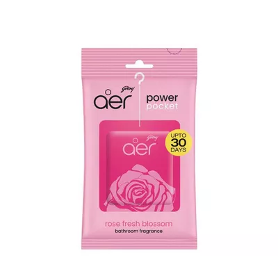 Godrej Aer Power Pocket Bathroom Fragrance Rose Fresh Blossom (10 gm)