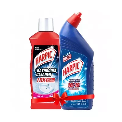 Harpic Liquid Toilet Cleaner 750 ml & Harpic Liquid Bathroom Cleaner 500 ml (Combo Offer) (2 pcs)