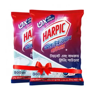 Harpic All-In-One Toilet & Bathroom Cleaning Powder (400 gm) (Combo Offer) 2 pcs