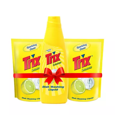 Trix Lemon Dishwashing Liquid Monthly Combo Pack (3 pcs)